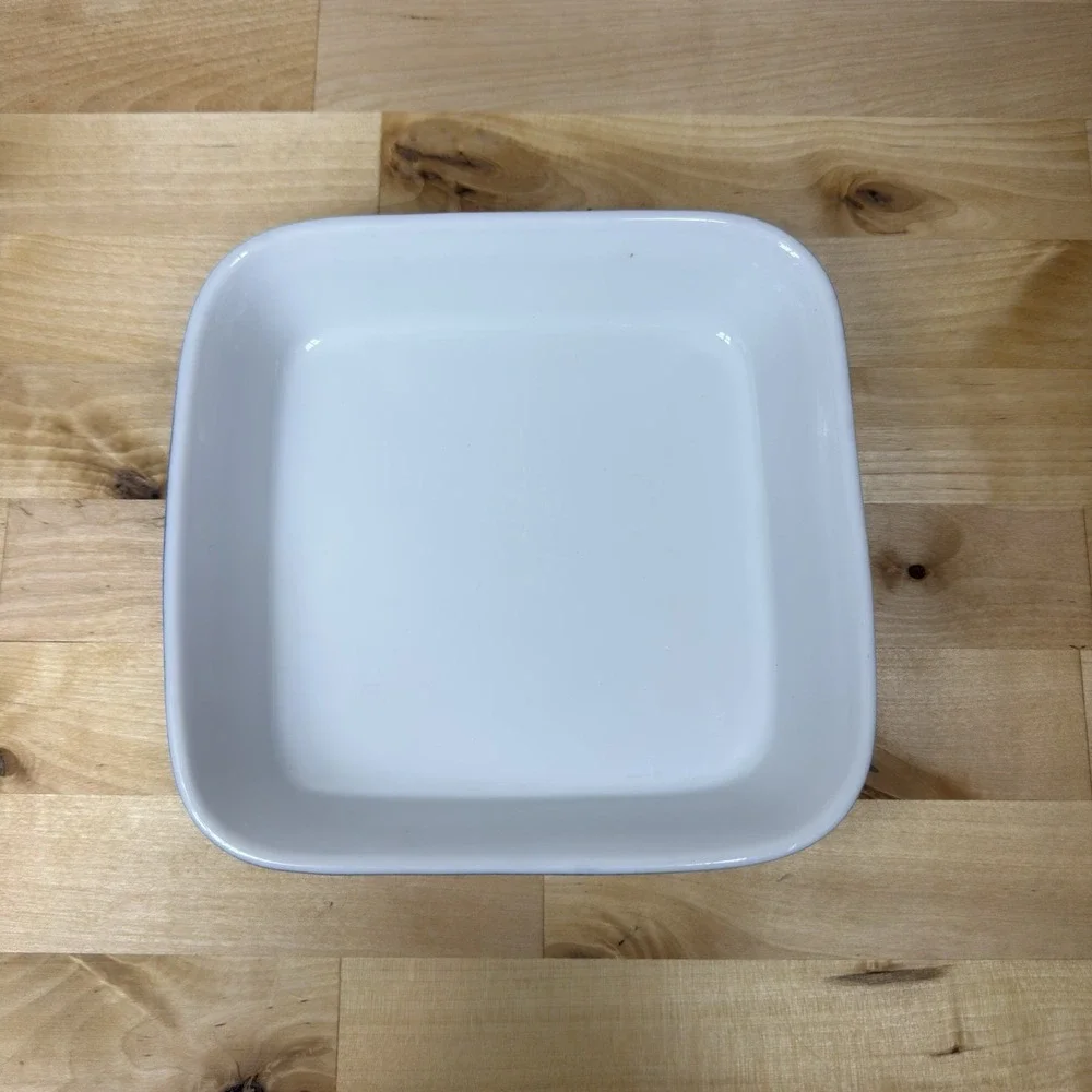 Dansk Navy Blue Square Stoneware Baking Dish Ribbed Portugal 7.5 x 7.5 A